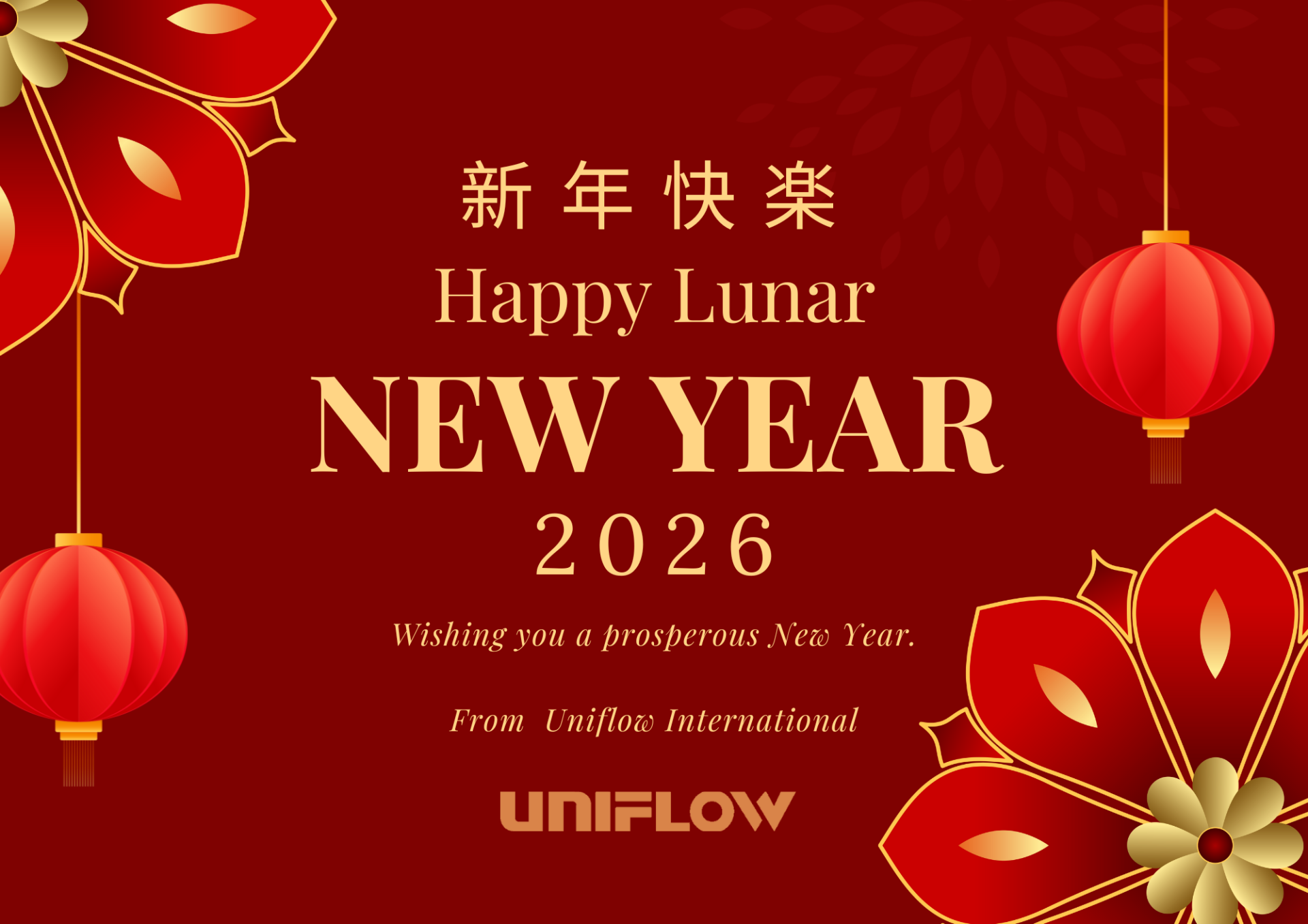 CNY holidays of UNIFLOW INTERNATIONAL (Singapore)
